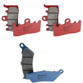 Kit pastiglie freno BREMBO 2 coppie anteriori 07BB38SA e 1 coppia posteriore 07BB0306 CC