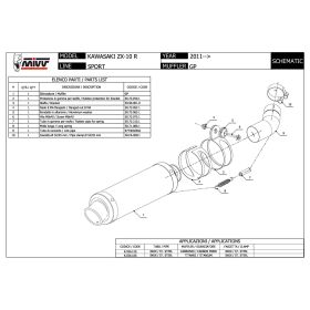 Marmitta Slip-on nera MIVV Gp omologata per KAWASAKI zx-10 r/rr/se