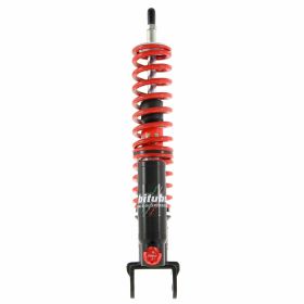 BITUBO Rennstoßdämpfer YLV Post 380 mm Schwarz Rot Feder einstellbar ABE KBA 91849