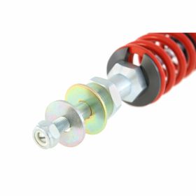 BITUBO Racing Hinterstoßdämpfer 410 mm Schwarz verstellbar mit roter Feder