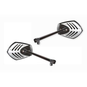 COPPIA SPECCHI BKR ARGENTO BRACCIO NERO