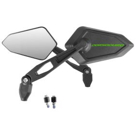 COPPIA SPECCHIETTI STREET CON LOGO VERDE