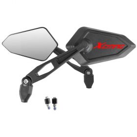 PAIR OF MIRRORS STREET WITH LOGO RED KYMCO 500 XCITING I R 2007-2013