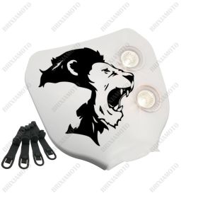 MASCHERA FARO BIANCO LOGO BRIXIA MOTO NERO