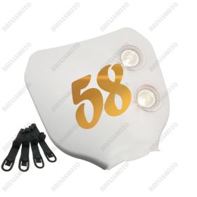 MASCHERA FARO BIANCO NUM.PERS. ORO