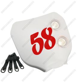 MASCHERA FARO BIANCO NUM.PERS. ROSSO