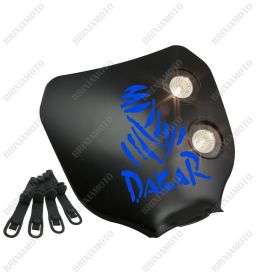 MASCHERA FARO NERO LOGO DAKAR BLU