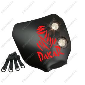 MASCHERA FARO NERO LOGO DAKAR ROSSO