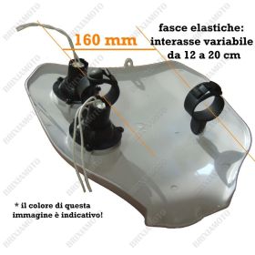 MASCHERA FARO NERO LOGO DAKAR ARGENTO