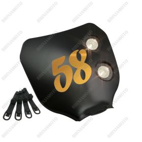 MASCHERA FARO NERO NUM.PERS. ORO