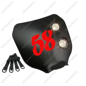 MASCHERA FARO NERO NUM.PERS. ROSSO