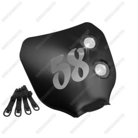MASCHERA FARO NERO NUM.PERS. ARGENTO