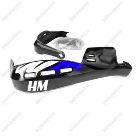 PROTÈGE-MAINS PERFORMANCE STICKERS GUIDON MOTO NERO HM BLANC BLEU