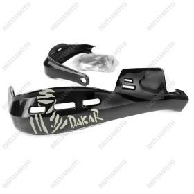 PROTÈGE-MAINS PERFORMANCE STICKERS GUIDON MOTO NERO DAKAR BLANC SILVER