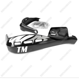 PROTÈGE-MAINS PERFORMANCE STICKERS GUIDON MOTO NERO TM BLANC SILVER
