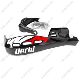 PROTÈGE-MAINS PERFORMANCE STICKERS GUIDON MOTO NERO DERBI BLANC RED