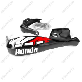 PROTÈGE-MAINS PERFORMANCE STICKERS GUIDON MOTO NERO HONDA BLANC RED