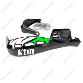 PROTÈGE-MAINS PERFORMANCE STICKERS GUIDON MOTO NERO KTM BLANC GREEN