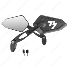 COPPIA SPECCHIETTI SPECCHI STREET NERO OMOLOGATI LOGO BIANCO YAMAHA T7 CONCEPT