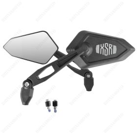 COPPIA SPECCHIETTI STREET NERO OMOLOGATI LOGO ARGENTO YAMAHA XSR 900 700