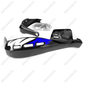 PROTÈGE-MAINS PERFORMANCE STICKERS GUIDON MOTO NERO RACING BLANC BLEU