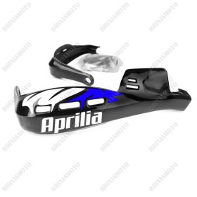 PROTÈGE-MAINS PERFORMANCE STICKERS GUIDON MOTO NERO APRILIA BLANC BLEU