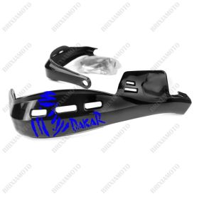PROTÈGE-MAINS PERFORMANCE STICKERS GUIDON MOTO NERO DAKAR BLANC BLEU