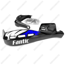 PROTÈGE-MAINS PERFORMANCE STICKERS GUIDON MOTO NERO FANTIC BLANC BLEU