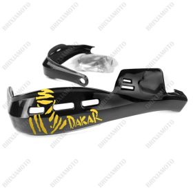 PROTÈGE-MAINS PERFORMANCE STICKERS GUIDON MOTO NERO DAKAR BLANC ORO