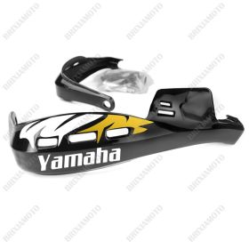 PROTÈGE-MAINS PERFORMANCE STICKERS GUIDON MOTO NERO YAMAHA BLANC ORO