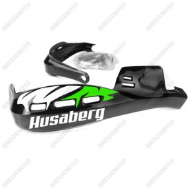 PROTÈGE-MAINS PERFORMANCE STICKERS GUIDON MOTO NERO HUSABERG BLANC GREEN