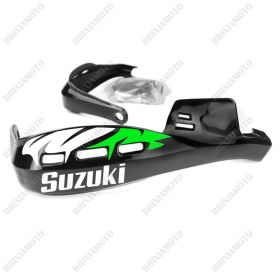 PROTÈGE-MAINS PERFORMANCE STICKERS GUIDON MOTO NERO SUZUKI BLANC GREEN
