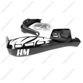 PROTÈGE-MAINS PERFORMANCE STICKERS GUIDON MOTO NERO HM BLANC RACING
