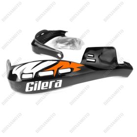 PROTÈGE-MAINS PERFORMANCE STICKERS GUIDON MOTO NERO GILERA BLANC ORANGE