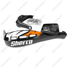 PROTÈGE-MAINS PERFORMANCE STICKERS GUIDON MOTO NERO SHERCO BLANC ORANGE
