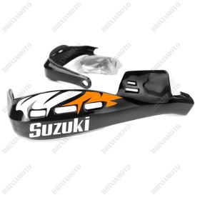 PROTÈGE-MAINS PERFORMANCE STICKERS GUIDON MOTO NERO SUZUKI BLANC ORANGE