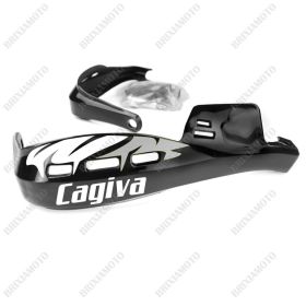 PROTÈGE-MAINS PERFORMANCE STICKERS GUIDON MOTO NERO CAGIVA BLANC SILVER