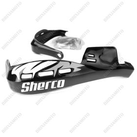 PROTÈGE-MAINS PERFORMANCE STICKERS GUIDON MOTO NERO SHERCO BLANC SILVER