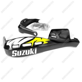 PROTÈGE-MAINS PERFORMANCE STICKERS GUIDON MOTO NERO SUZUKI BLANC JAUNE