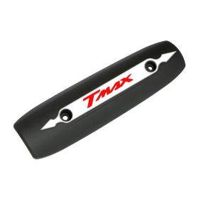 PROTECTION CHALEUR ECHAPPEMENT NOIR T-MAX 500 530 2007-2016 LOGO 3D BLANC ROUGE
