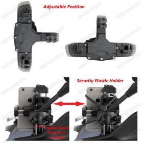 SUPPORT SMARTPHONE MOTO SPECCHIO KAPPA KS920M + 2 CHARGEUR USB DE GUIDON