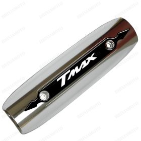 PROTECTION CHALEUR ECHAPPEMENT CHROME T-MAX 500 530 2007-2016 LOGO 3D NOIR BLANC