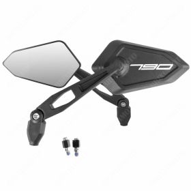 MIROIRS RETROVISEURS STREET HOMOLOGUE LOGO BLANC POUR KTM 790 TWIN