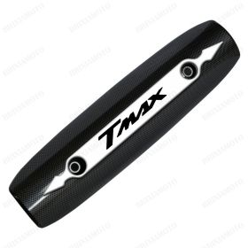 PROTECTION CHALEUR SILENCIEUX CARBON T-MAX 500 530 2007-2016 LOGO 3D BLANC NOIR