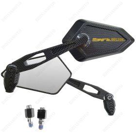 SPECCHIETTI STREET CARBON LOOK OMOLOGATI LOGO ORO BENELLI BN 302