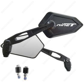 MIRRORS MIRROR STREET CARBON LOOK APPROVED WHITE LOGO BMW R NINE T