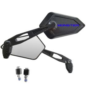 MIROIRS RETROVISEURS STREET CARBON LOGO BLEU DUCATI MONSTER 695 696 796 1100
