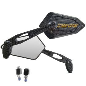 PAIR OF APPROVED CARBON LOOK MIRRORS WITH LOGO GOLD HONDA CROSSRUNNER 800 X