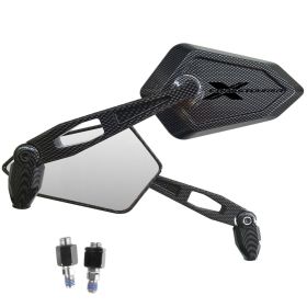 PAIR OF APPROVED CARBON LOOK MIRRORS WITH LOGO BLACK HONDA CROSSTOURER 1200 ABS