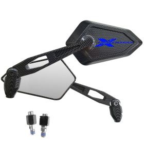 PAIR OF APPROVED CARBON LOOK MIRRORS WITH LOGO BLUE HONDA CROSSTOURER 1200 ABS